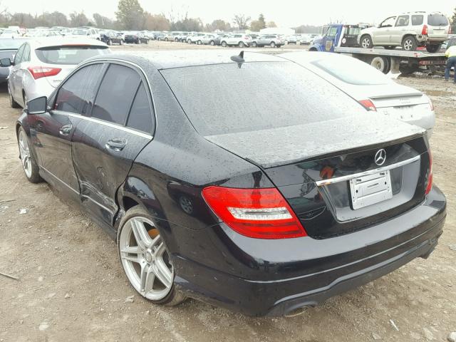 WDDGF8ABXDR280111 - 2013 MERCEDES-BENZ C 300 4MAT BLACK photo 3