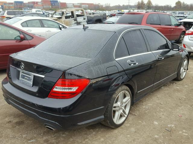 WDDGF8ABXDR280111 - 2013 MERCEDES-BENZ C 300 4MAT BLACK photo 4