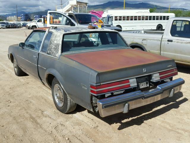 1G4GM47A5FP200859 - 1985 BUICK REGAL LIMI GRAY photo 3