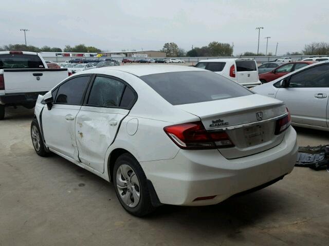 19XFB2F5XDE065275 - 2013 HONDA CIVIC LX WHITE photo 3