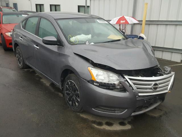 3N1AB7AP8FL650096 - 2015 NISSAN SENTRA S GRAY photo 1