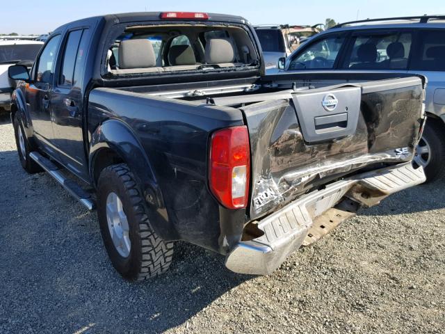 1N6AD07U97C433341 - 2007 NISSAN FRONTIER C BLACK photo 3