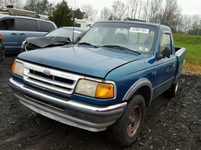 1FTCR11X3PTA54924 - 1993 FORD RANGER GREEN photo 2