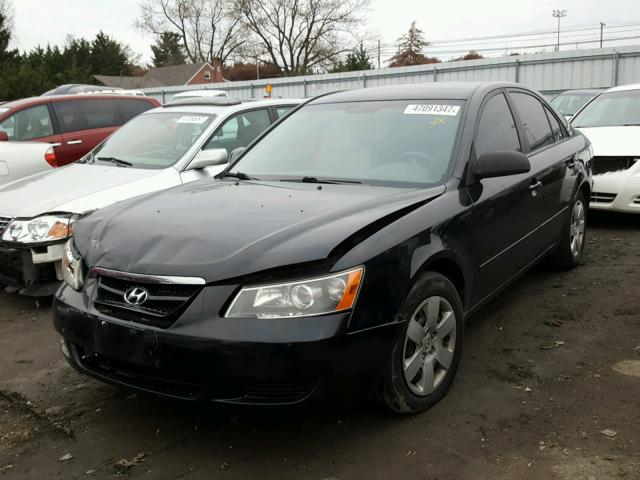 5NPET46C27H248110 - 2007 HYUNDAI SONATA GLS BLACK photo 2