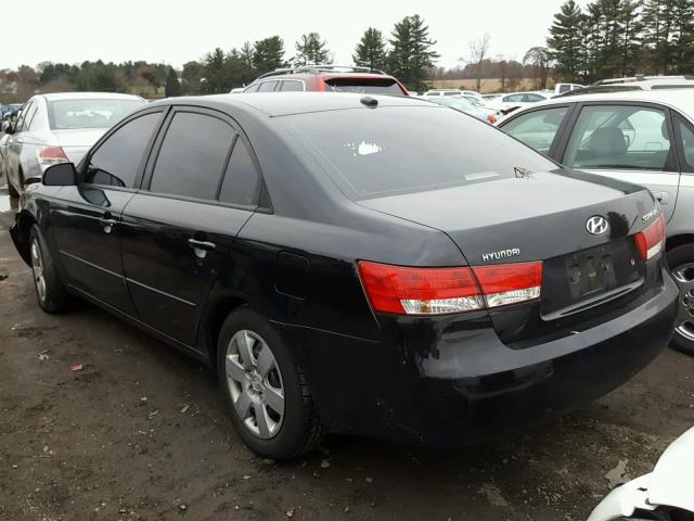 5NPET46C27H248110 - 2007 HYUNDAI SONATA GLS BLACK photo 3