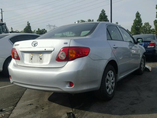 JTDBL40E19J041828 - 2009 TOYOTA COROLLA BA SILVER photo 4