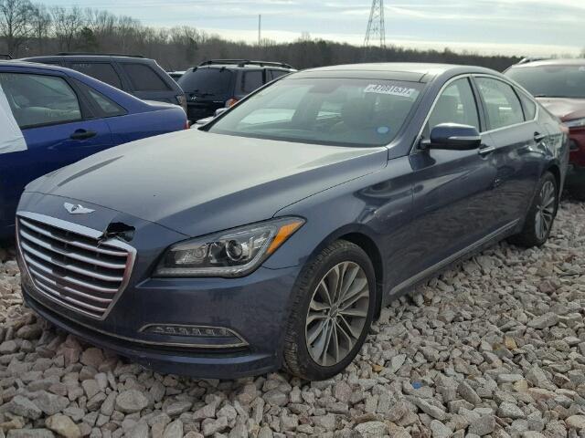 KMHGN4JE3GU106233 - 2016 HYUNDAI GENESIS 3. BLUE photo 2