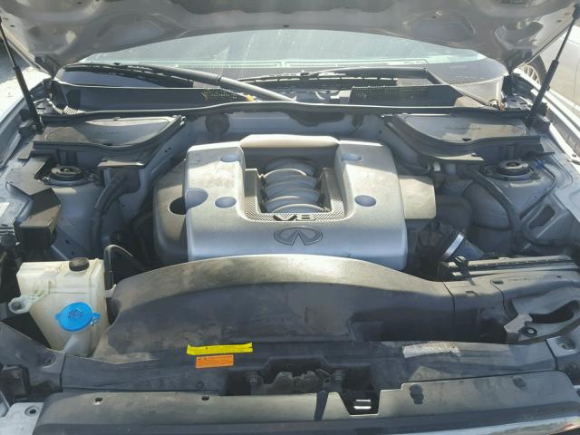 JNRBS08W18X400180 - 2008 INFINITI FX45 SILVER photo 7