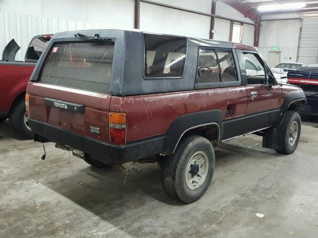 JT3VN66W7J0015705 - 1988 TOYOTA 4RUNNER VN MAROON photo 4