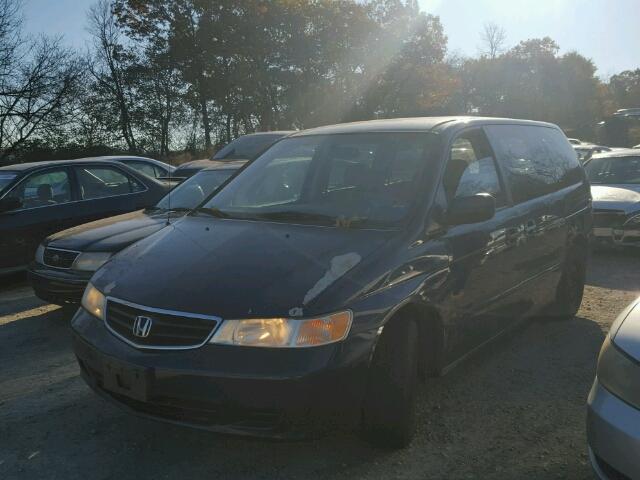 5FNRL18524B049714 - 2004 HONDA ODYSSEY LX BLUE photo 2