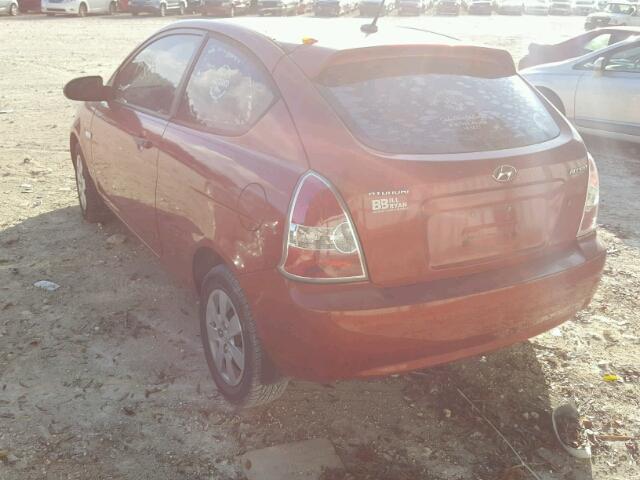 KMHCM36C59U112489 - 2009 HYUNDAI ACCENT GS RED photo 3