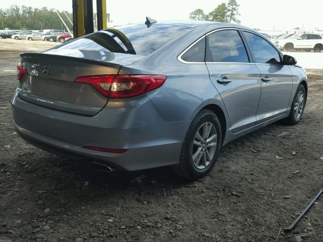 5NPE24AF5FH107910 - 2015 HYUNDAI SONATA SE SILVER photo 4