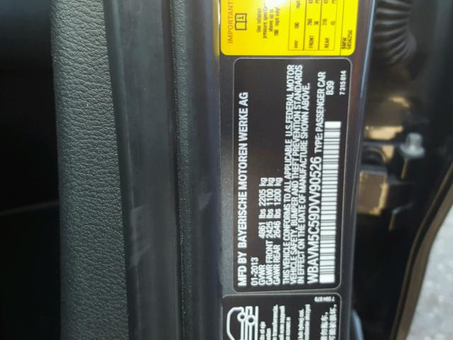 WBAVM5C59DVV90526 - 2013 BMW X1 XDRIVE3 Сірий фото 10