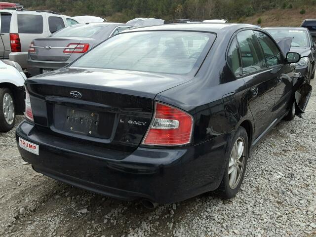 4S3BL616357225677 - 2005 SUBARU LEGACY 2.5 BLACK photo 4