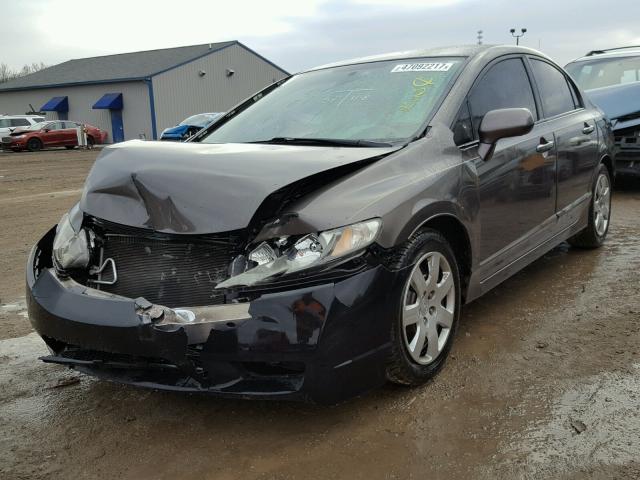 2HGFA1F57AH567370 - 2010 HONDA CIVIC LX CHARCOAL photo 2