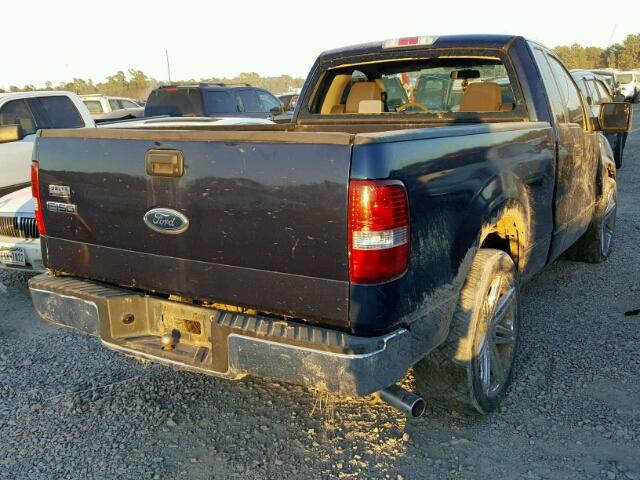 1FTRF12W85NA42830 - 2005 FORD F150 BLUE photo 4