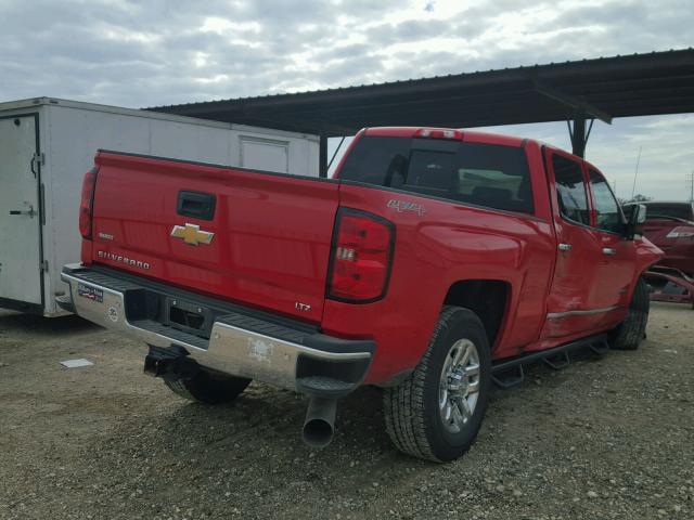 1GC1KWE87GF183694 - 2016 CHEVROLET SILVERADO RED photo 4