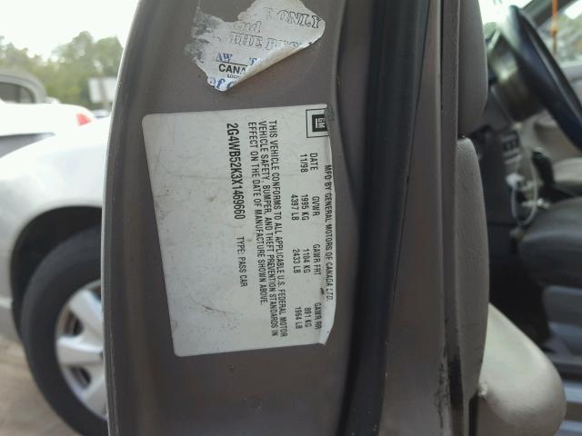 2G4WB52K3X1469660 - 1999 BUICK REGAL LS SILVER photo 10