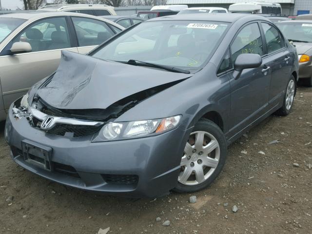 19XFA1F57AE036857 - 2010 HONDA CIVIC LX BLACK photo 2