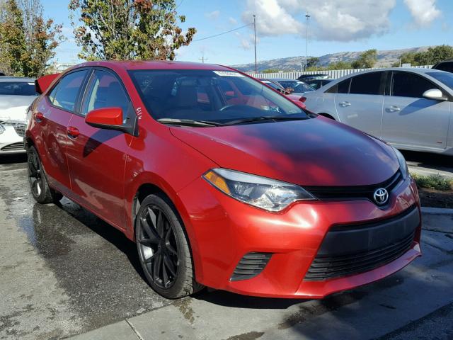 5YFBURHE6EP175982 - 2014 TOYOTA COROLLA L RED photo 1