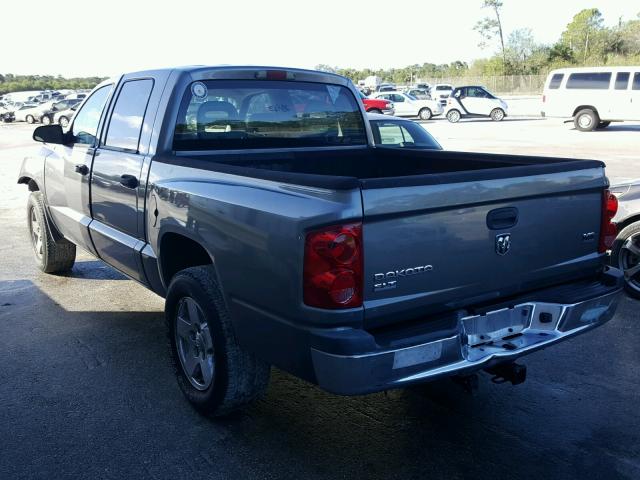 1D7HE48N95S314565 - 2005 DODGE DAKOTA QUA GRAY photo 3