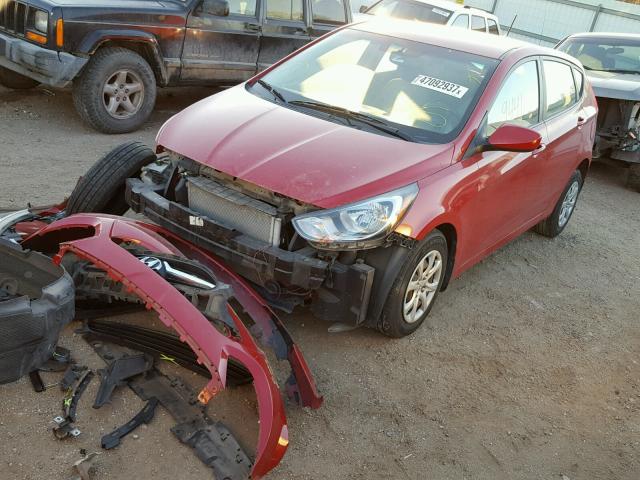 KMHCT5AE1CU048319 - 2012 HYUNDAI ACCENT GLS RED photo 2