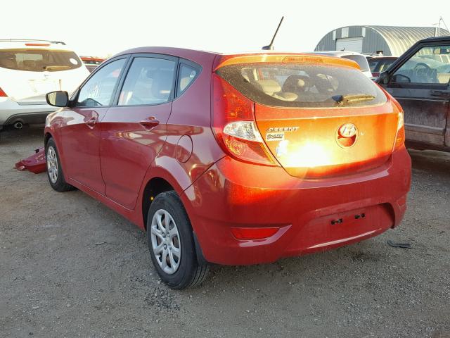 KMHCT5AE1CU048319 - 2012 HYUNDAI ACCENT GLS RED photo 3