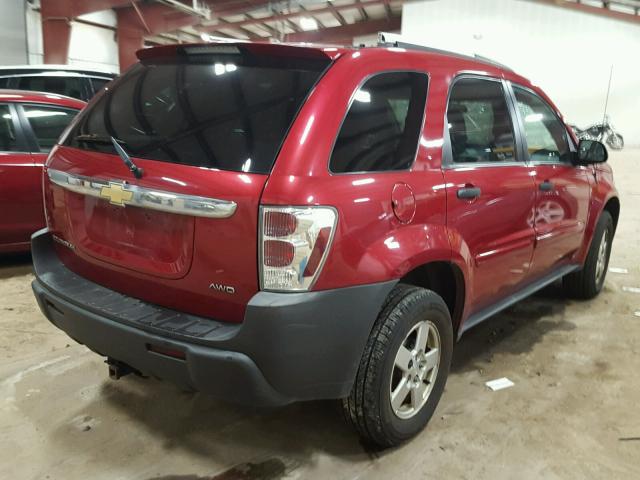 2CNDL23F056197038 - 2005 CHEVROLET EQUINOX LS RED photo 4