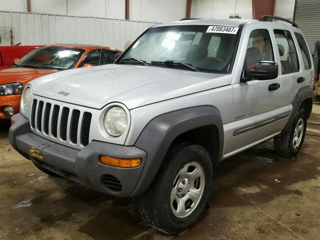 1J4GL48K72W281419 - 2002 JEEP LIBERTY SP SILVER photo 2