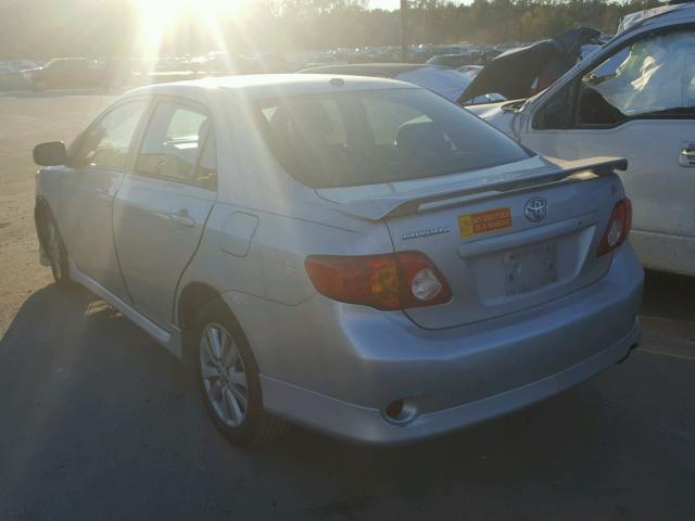 2T1BU40EX9C033008 - 2009 TOYOTA COROLLA BA SILVER photo 3