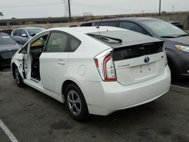 JTDKN3DU3C5418973 - 2012 TOYOTA PRIUS WHITE photo 3