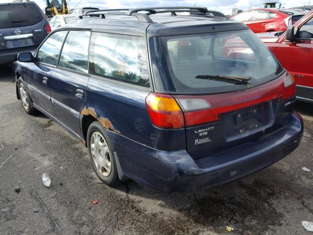 4S3BH635127302709 - 2002 SUBARU LEGACY L BLUE photo 3