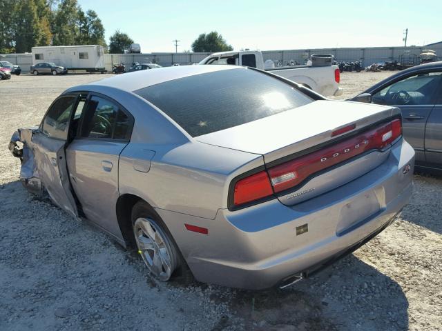 2C3CDXBG5EH265413 - 2014 DODGE CHARGER SE SILVER photo 3