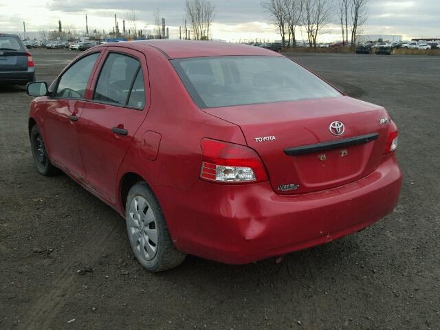 JTDBT9K37A1370627 - 2010 TOYOTA YARIS RED photo 3