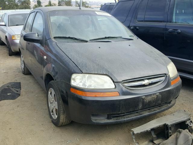 KL1TD66607B767739 - 2007 CHEVROLET AVEO BASE Czarny zdjęcie 1