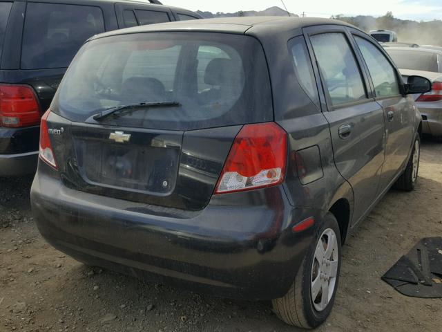 KL1TD66607B767739 - 2007 CHEVROLET AVEO BASE Czarny zdjęcie 4