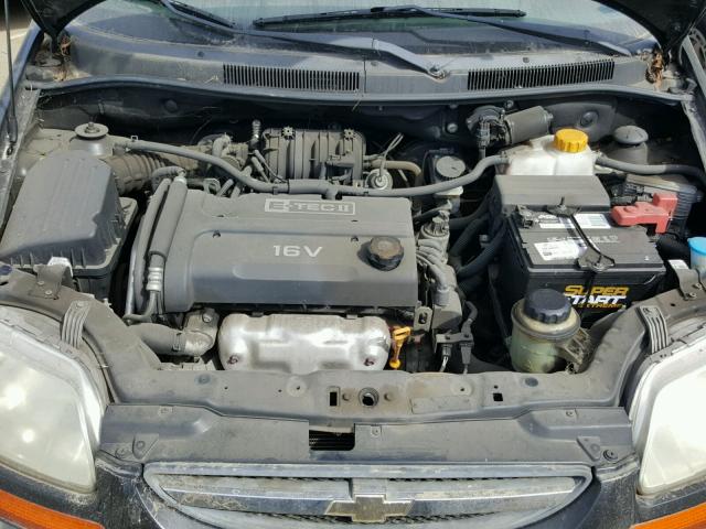 KL1TD66607B767739 - 2007 CHEVROLET AVEO BASE Czarny zdjęcie 7