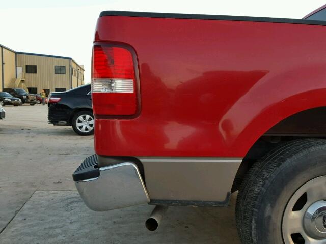 1FTRX12W25KD02038 - 2005 FORD F150 RED photo 9