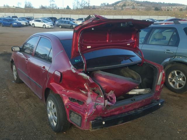 JTDBR32E132010652 - 2003 TOYOTA COROLLA CE MAROON photo 3