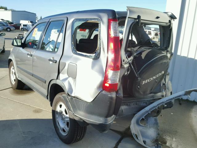 JHLRD68545C010926 - 2005 HONDA CR-V LX SILVER photo 3