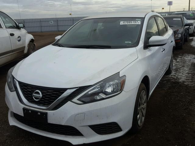 3N1AB7AP9HY345941 - 2017 NISSAN SENTRA S WHITE photo 2