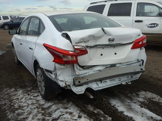 3N1AB7AP9HY345941 - 2017 NISSAN SENTRA S WHITE photo 3