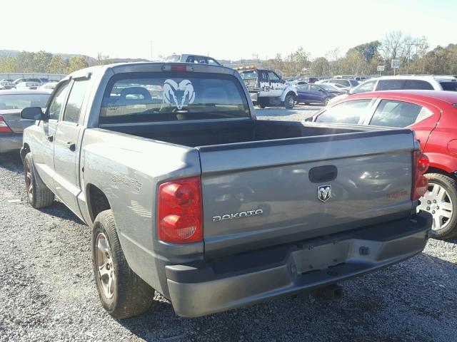 1D7HE28K37S112527 - 2007 DODGE DAKOTA QUA GRAY photo 3