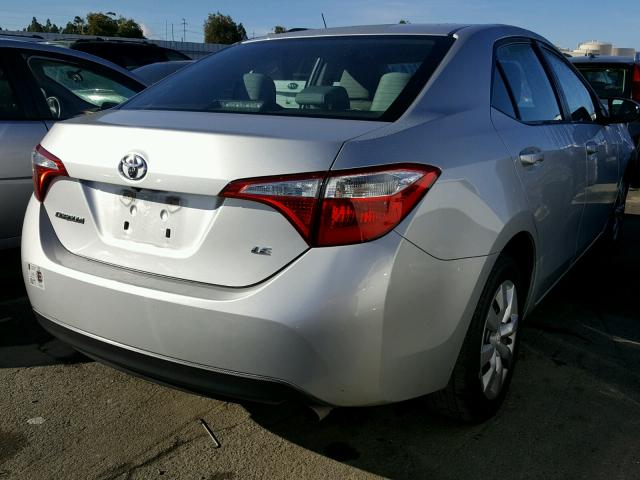 5YFBURHE0FP294029 - 2015 TOYOTA COROLLA L SILVER photo 4