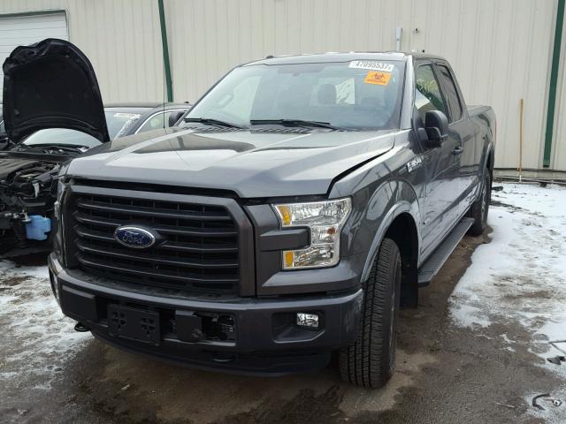 1FTEX1EP8GFD01300 - 2016 FORD F150 SUPER GRAY photo 2