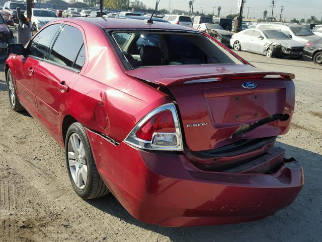 3FAHP07Z67R267906 - 2007 FORD FUSION SE BURGUNDY photo 3