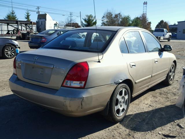 KMHDN45D23U580656 - 2003 HYUNDAI ELANTRA GL GOLD photo 4