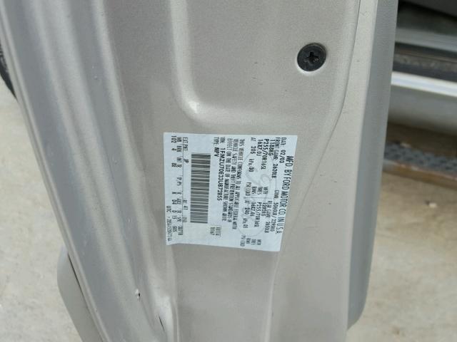 1FMZU70E33UB72855 - 2003 FORD EXPLORER S SILVER photo 10