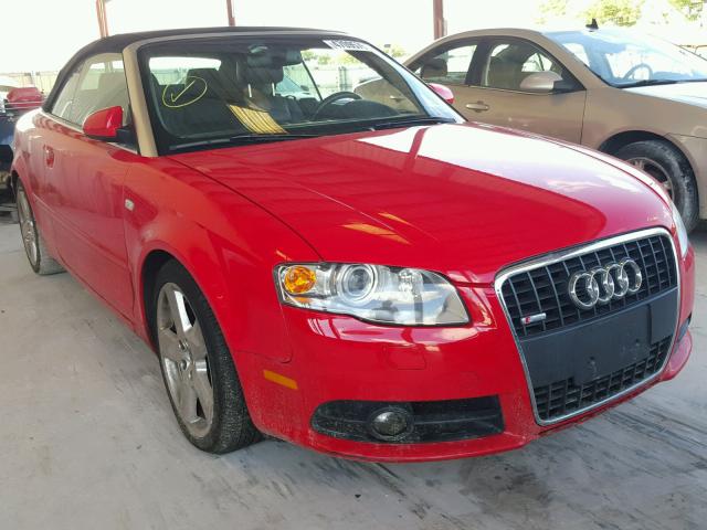 WAUEH48H27K021833 - 2007 AUDI A4 S-LINE RED photo 1