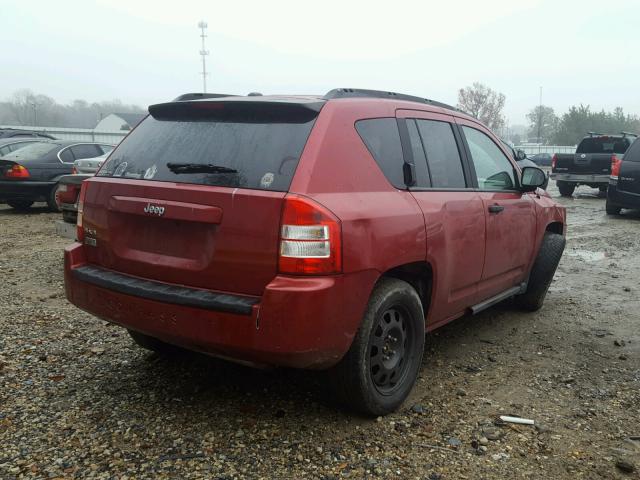 1J8FF47W37D265257 - 2007 JEEP COMPASS RED photo 4